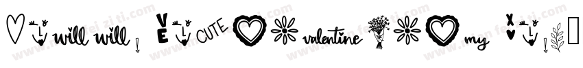 Happy Valentines Day字体转换
